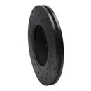 R1 15-20 Chevrolet Colorado Front Right Drilled & Slotted Black Brake Rotor