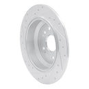R1 10-15 Honda Crosstour Rear Right Drilled & Slotted Silver Brake Rotor