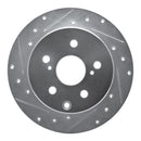 R1 06-18 Toyota RAV4 Front & Rear Drilled & Slotted Silver Brake Rotor Set