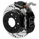 Wilwood 70-76 Porsche 914 Rear Powerlite Brake Kit Dilled & Slotted - Black