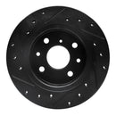R1 94-00 Kia Spectra Front Right Drilled & Slotted Black Brake Rotor