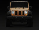 Raxiom 07-18 Jeep Wrangler Axial Series 7-Inch LED Headlights w DRL/ Black Housing - Clear Lens