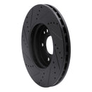 R1 96-11 Chrysler Crossfire Front Right Drilled & Slotted Black Brake Rotor
