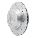 R1 08-13 BMW 135I Rear Right Drilled & Slotted Silver Brake Rotor
