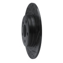 R1 12-20 Mercedes-Benz SLC300 Rear Right Drilled & Slotted Black Brake Rotor