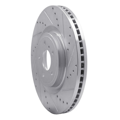 R1 08-26 Nissan 370Z Front Drill & Slot Silver Rotors