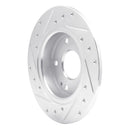 R1 16-25 Honda Insight Rear Drilled & Slotted Silver Brake Rotor Set