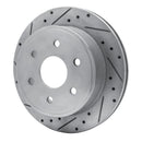 R1 03-05 Chevrolet Express 2500 Rear Left Drilled & Slotted Silver Brake Rotor