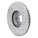 R1 12-21 BMW 120i Front Drilled & Slotted Silver Brake Rotor Set