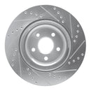R1 14-21 Jaguar XJ Front & Rear Drilled & Slotted Silver Brake Rotor Set