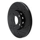 R1 92-08 Audi A4 (USA/Canada) Front Right Drilled & Slotted Black Brake Rotor