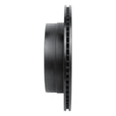 R1 07-15 Chevrolet Captiva Rear Right Drilled & Slotted Black Brake Rotor