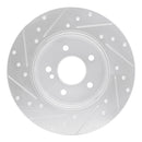 R1 98-03 Mercedes-Benz E320 Rear Right Drilled & Slotted Silver Brake Rotor