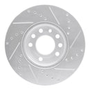 R1 03-11 Cadillac BLS (Mexico) Front Left Drilled & Slotted Silver Brake Rotor