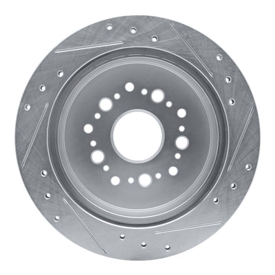 R1 92-98 Lexus SC300 Rear Drilled & Slotted Silver Brake Rotor Set