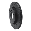 R1 18-20 Land Rover Range Rover Sport Rear Left Drilled & Slotted Black Brake Rotor