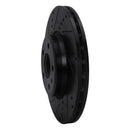 R1 08-25 Audi A4 (Mexico) Front Left Drilled & Slotted Black Brake Rotor