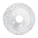 R1 15-25 Lexus ES250 Rear Right Drilled & Slotted Silver Brake Rotor