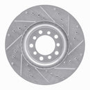 R1 85-91 Mercedes-Benz 300SD Front Left Drilled & Slotted Silver Brake Rotor