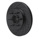 R1 04-08 Ford F-150 RWD Front Left Drilled & Slotted Black Brake Rotor