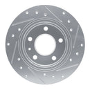 R1 20-25 Buick Encore GX Rear Left Drilled & Slotted Silver Brake Rotor