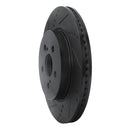 R1 19-25 Toyota Corolla (US/Canada) Front Left Drilled & Slotted Black Brake Rotor