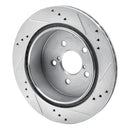 R1 14-18 Subaru Forester Rear Drilled & Slotted Silver Brake Rotor Set