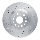 R1 17-25 Buick Enclave Front Left Drilled & Slotted Silver Brake Rotor
