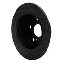 R1 92-03 Lexus ES300 Rear Left Drilled & Slotted Black Brake Rotor