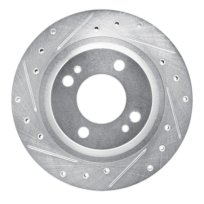 R1 16-25 Dodge Attitude (Mexico) Front Left Drilled & Slotted Silver Brake Rotor