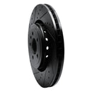 R1 14-23 Dodge Charger Front Left Drilled & Slotted Black Brake Rotor