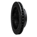 R1 80-94 Ford F-350 4WD (Excl Super Duty) Front Right Drilled & Slotted Black Brake Rotor