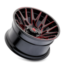 American Truxx AT1919 Evolution 22x12 / 8x165.1 BP / -44mm OS / 125.2mm Hub Gls Blk Prizm Red Wheel