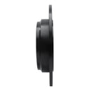 R1 07-17 Acura MDX Rear Right Drilled & Slotted Black Brake Rotor