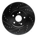 R1 06-15 Lexus IS250 Front & Rear Drilled & Slotted Black Brake Rotor Set