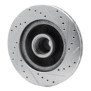 R1 91-96 Dodge DAKOTA RWD Front Left Drilled & Slotted Silver Brake Rotor
