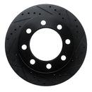 R1 71-97 Dodge B3500 / B2500 Front Right Drilled & Slotted Black Brake Rotor
