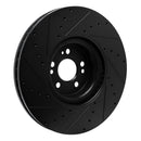 R1 20-26 Mercedes-Benz GLE450e Front Right Drilled & Slotted Black Brake Rotor