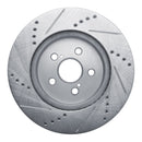 R1 19-25 Toyota Prius Prime Front Right Drilled & Slotted Silver Brake Rotor