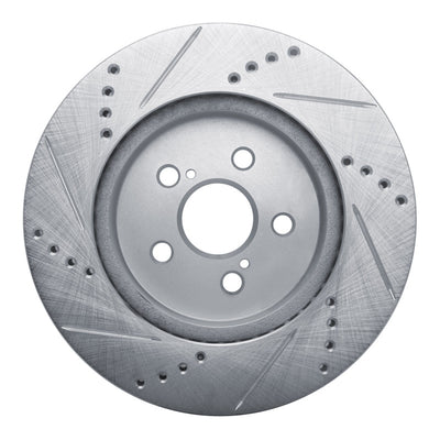 R1 19-25 Toyota Prius Prime Front Drilled & Slotted Silver Brake Rotor Set