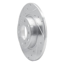 R1 15-25 Alfa Romeo Tonale Rear Left Drilled & Slotted Silver Brake Rotor