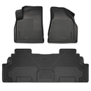 Husky Liners 07-16 GMC Acadia/09-17 Chevy Traverse WeatherBeater Frt & 2nd Row Floor Liners - Blk