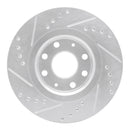 R1 04-17 Chevrolet AVEO (USA/Canada) Front Right Drilled & Slotted Silver Brake Rotor