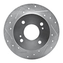 R1 89-98 Nissan 240SX Front & Rear Drilled & Slotted Silver Brake Rotor Set