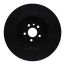 R1 21-25 Jaguar F-Pace Front Right Drilled & Slotted Black Brake Rotor