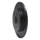R1 05-08 Ford Escape Rear Right Drilled & Slotted Black Brake Rotor