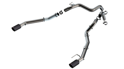 Borla 24-25 Ford Ranger Raptor 2.75in Tail Pipe Kit 4in Tip - Carbon Fiber Black Anodized