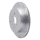 R1 09-17 Suzuki Grand Vitara (Mexico) Rear Right Drilled & Slotted Silver Brake Rotor