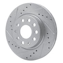 R1 05-15 Volkswagen Jetta Sedan Front Left Drilled & Slotted Silver Brake Rotor