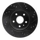 R1 16-25 Cadillac CT5 Front & Rear Drilled & Slotted Black Brake Rotor Set